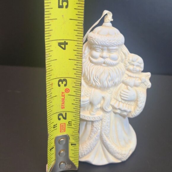 Vintage Old World Santa Bell Christmas Ornament White moving feet St Nick figure - Picture 12 of 12